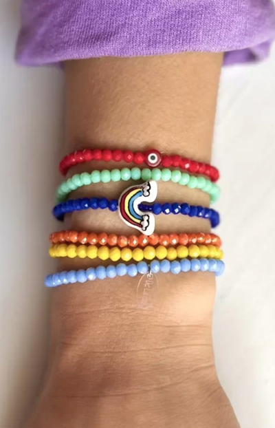 Set pulsera 6 elasticas cristales