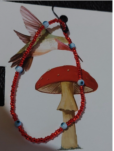 Pulsera roja ojos turcos