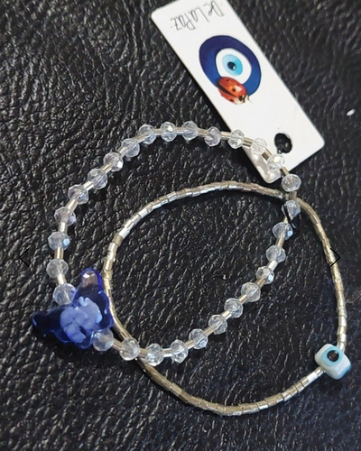 Pulsera doble celeste