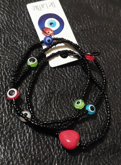 Pulsera x 3 trío negro
