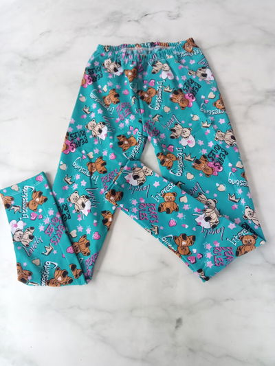 Calza frizada estampada niña