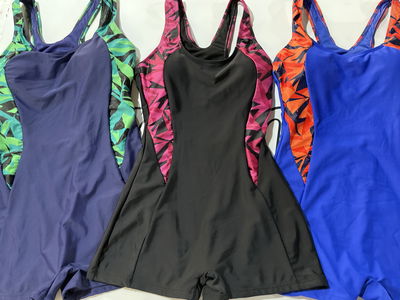 Malla enteriza deportiva con short dama