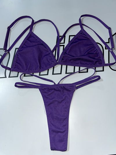 Bikini triángulo doble tira