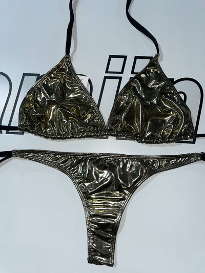 Bikini metálico brillante Flavia Palmiero