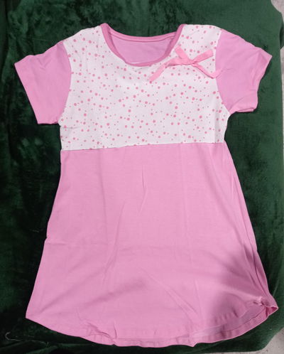 Vestido lunares con manga niña