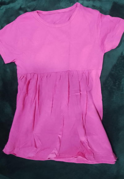 Vestido liso con manga niña