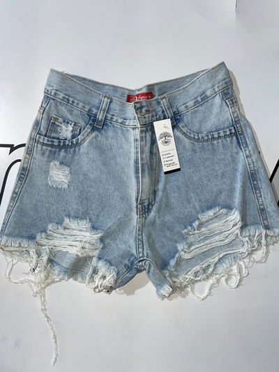 Short de jean rasgado