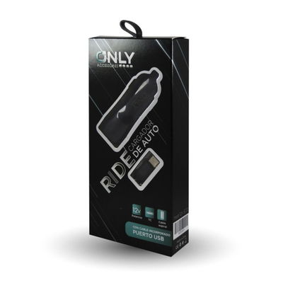 Cargador de Auto 12V Tipo C 3.1A Only Ride
