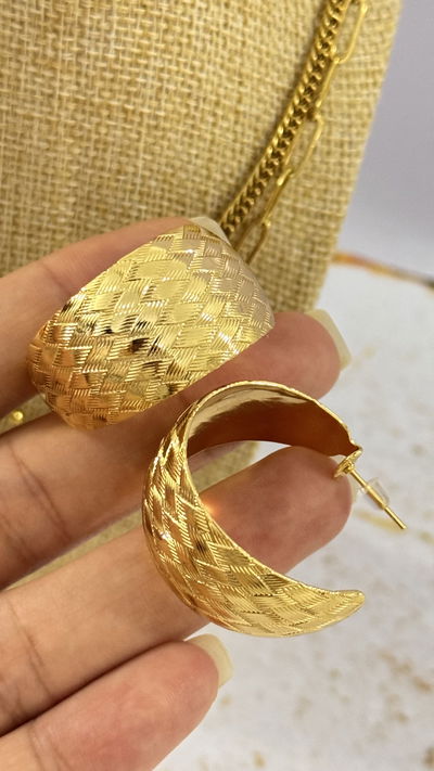 Aros Cubanos Dorados 30mm 