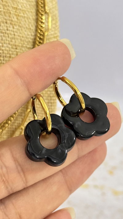 Aros Flor Negra AD 
