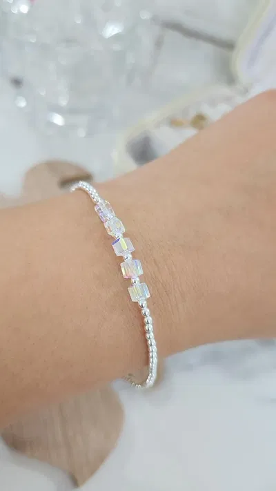 Pulsera Bolitas y Cubos Tornasol