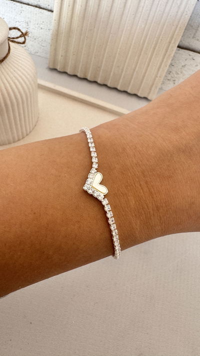 Pulsera Strass Corazón 