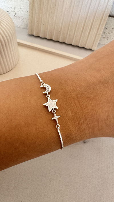 Pulsera Luna y Estrellas 