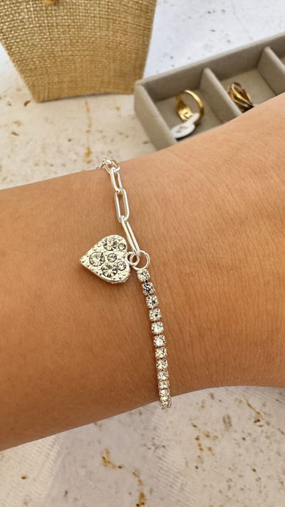 Pulsera Corazón Strass AB