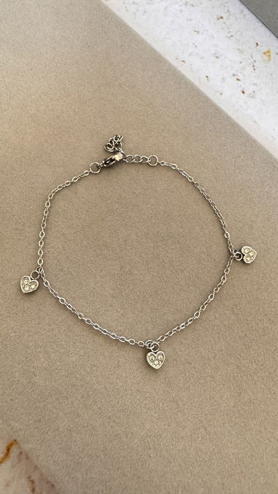 Pulsera Corazones Strass AQ