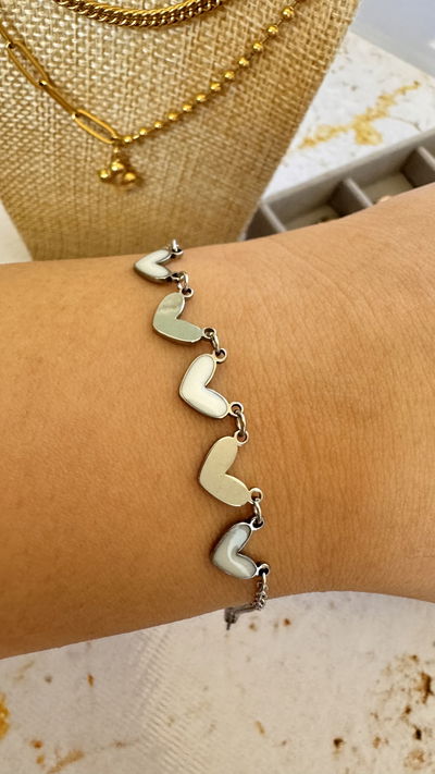 Pulsera Corazones AQ