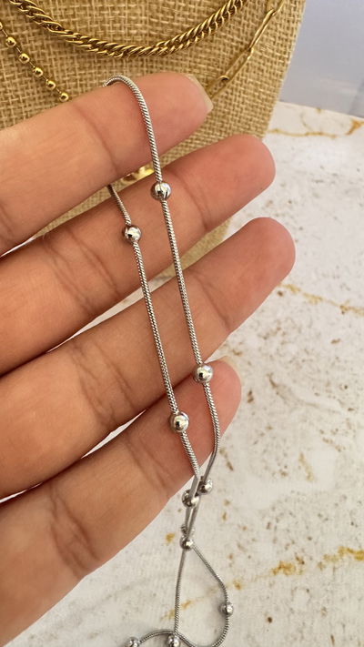 Cadena Cola de Rata Bolitas AQ 50cm 