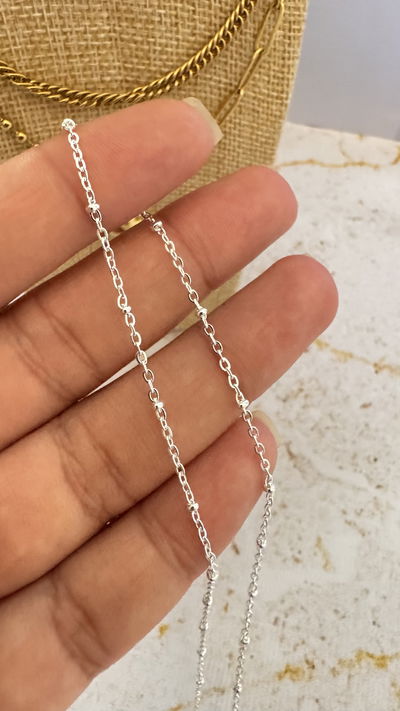 Cadena Bolitas Fina AB 40cm