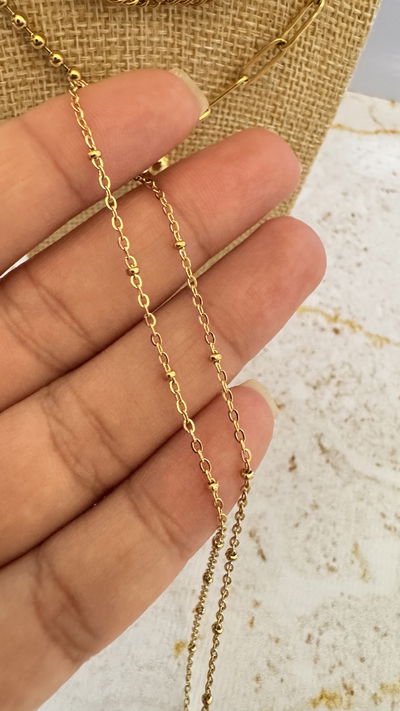Cadena Bolitas Fina AD 50cm 