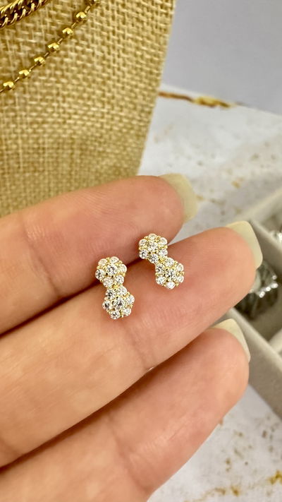 Aros Pasante Micropavé Dorado