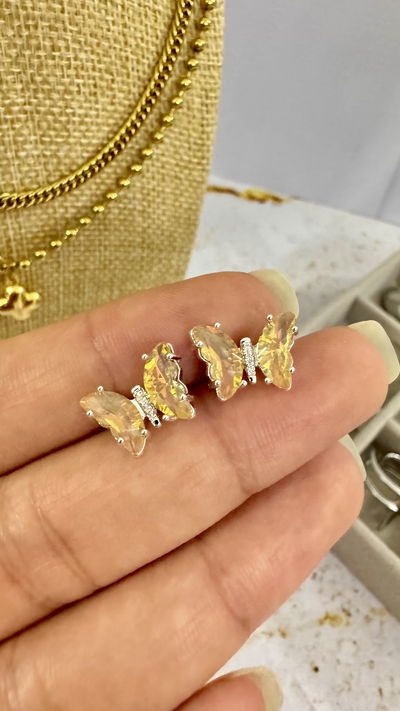 Aros Pasante Mariposa Champagne Tornasol AB
