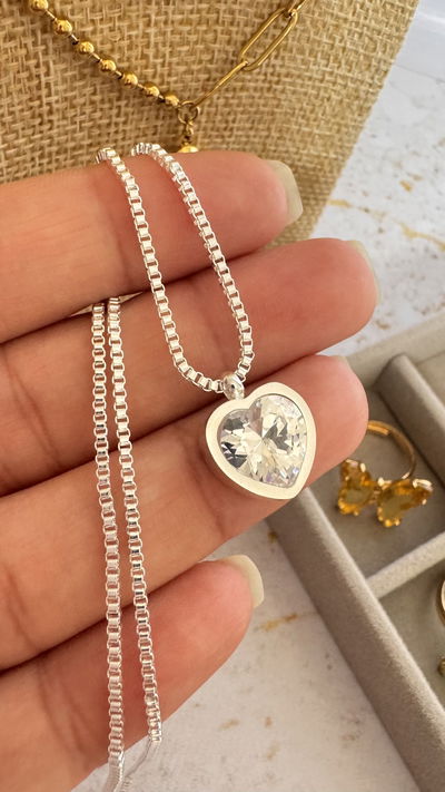 Collar Corazón Cubic Cristal AB