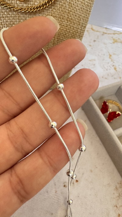 Cadena Cola de Rata Bolitas AB 50cm