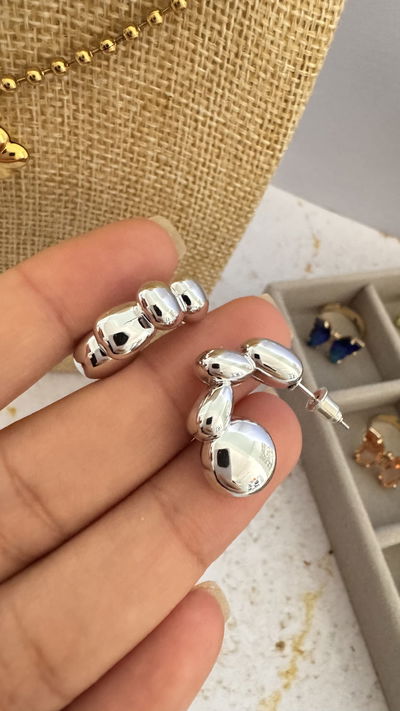 Aros Adara Plateado 25mm 