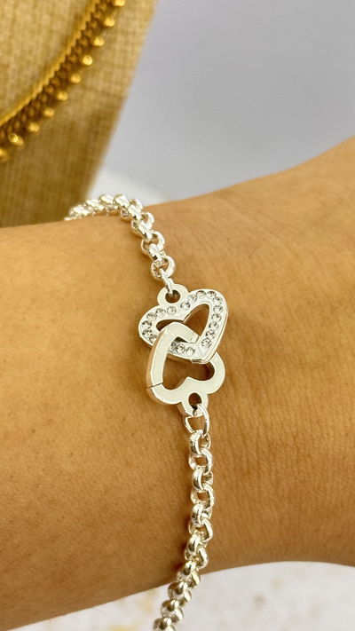 Pulsera Corazones Strass AB