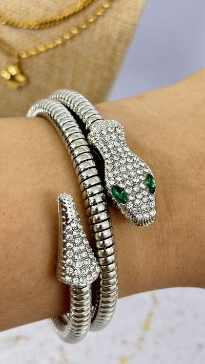 Pulsera Snake Plateado