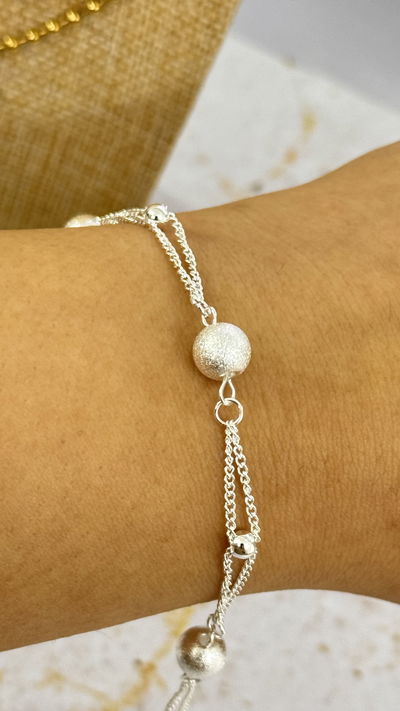 Pulsera Bolitas Arenadas AB 