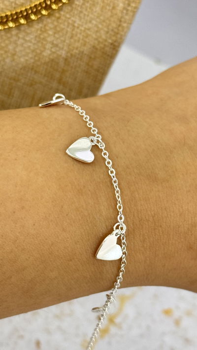 Pulsera Corazones AB