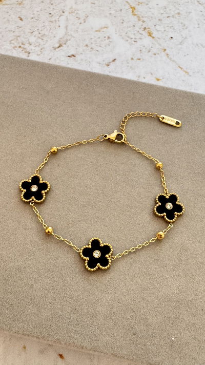 Pulsera Flores Negras AD 