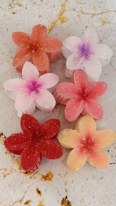 Broche Flor Hawaiana con Strass 