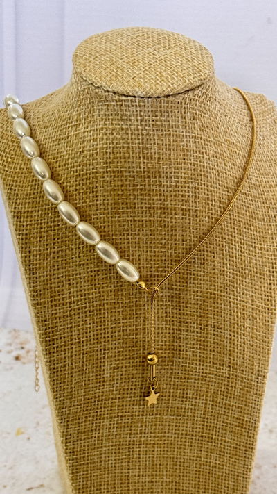 Collar Perlas y Estrella AD