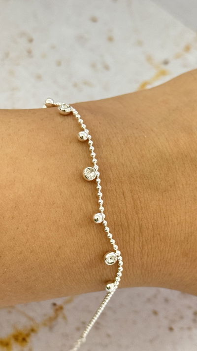 Pulsera Bolita Con Strass AB