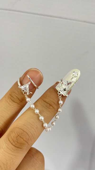 Anillo Midi Rings con Perlas