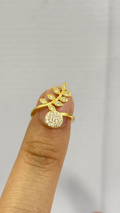 Anillo Midi Rings Hojita