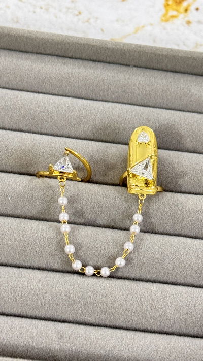 Anillo Midi Rings con Perlitas