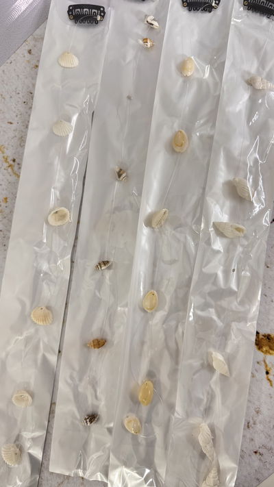 Hilo colgante para cabello Buzios x unidad