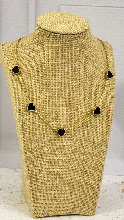 Collar Corazon Negro AD