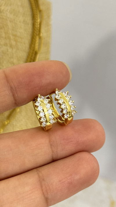 aros argollita Cristal