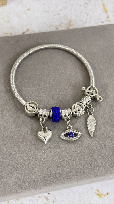 Pulsera Elasticas Charms Ojo Turco