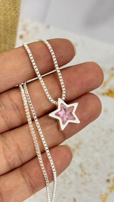 Collar Estrella Rosa AB