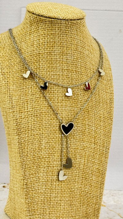 Collar Doble Corazones AQ