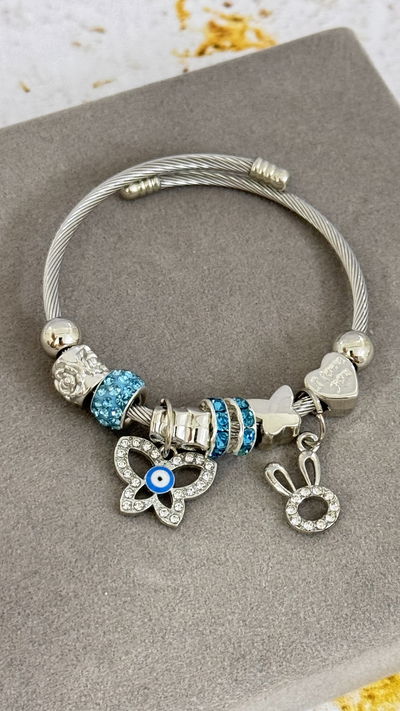 Pulsera Charms Mariposa Celeste