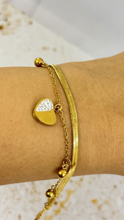 Pulsera Doble Corazon AD