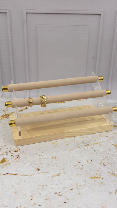 Exhibidor de Anillos Beige