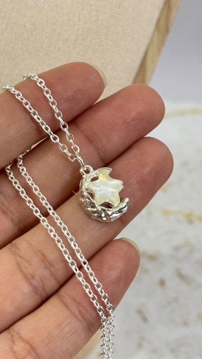 Conjunto Luna y Estrella Blanca AB