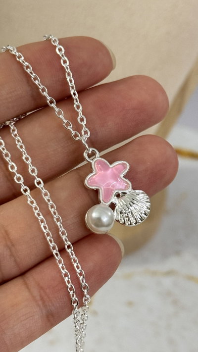 Conjunto Ostra y Estrella Rosa AB
